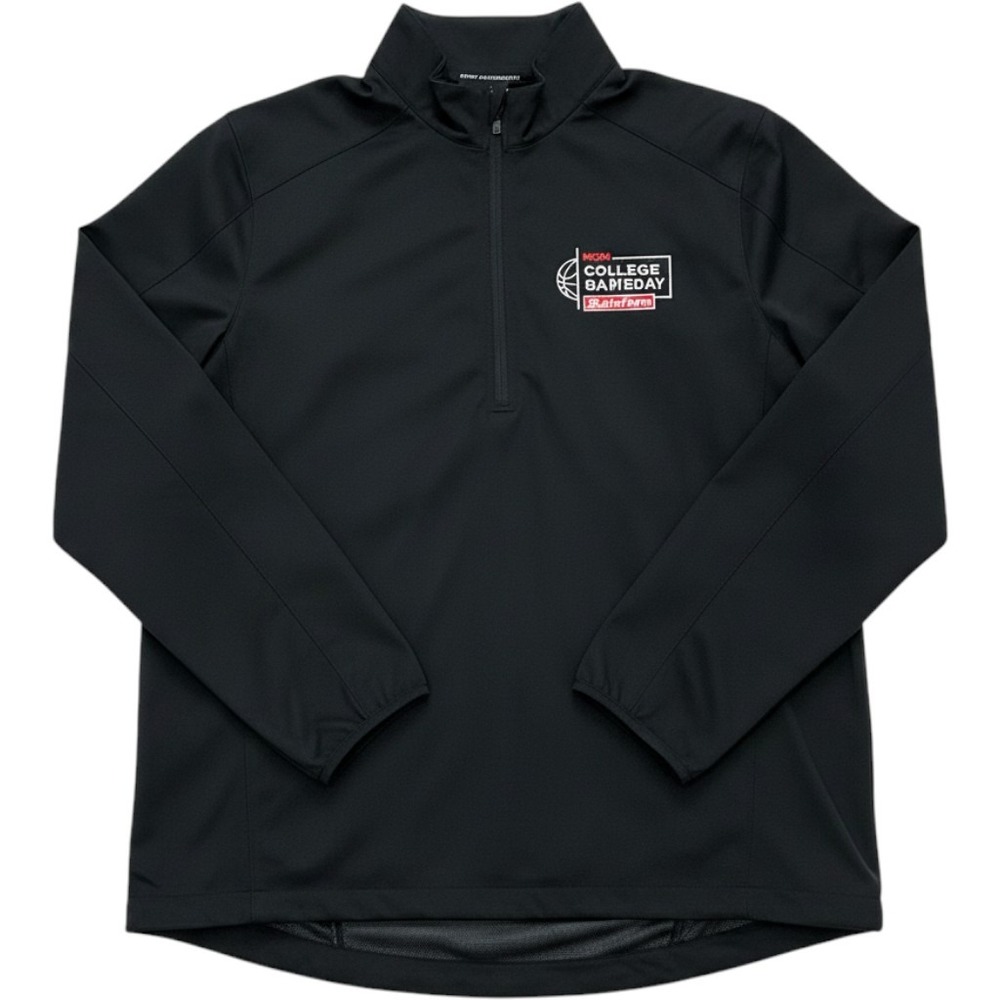 Port Authority ESPN College Gameday State‎ Farm 1/4 Zip Pullover Mens XL Black